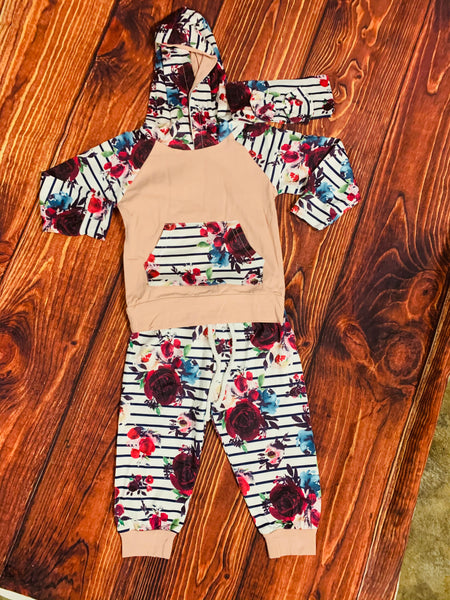 Floral hoodie set