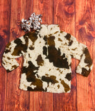 Cow hide pullover